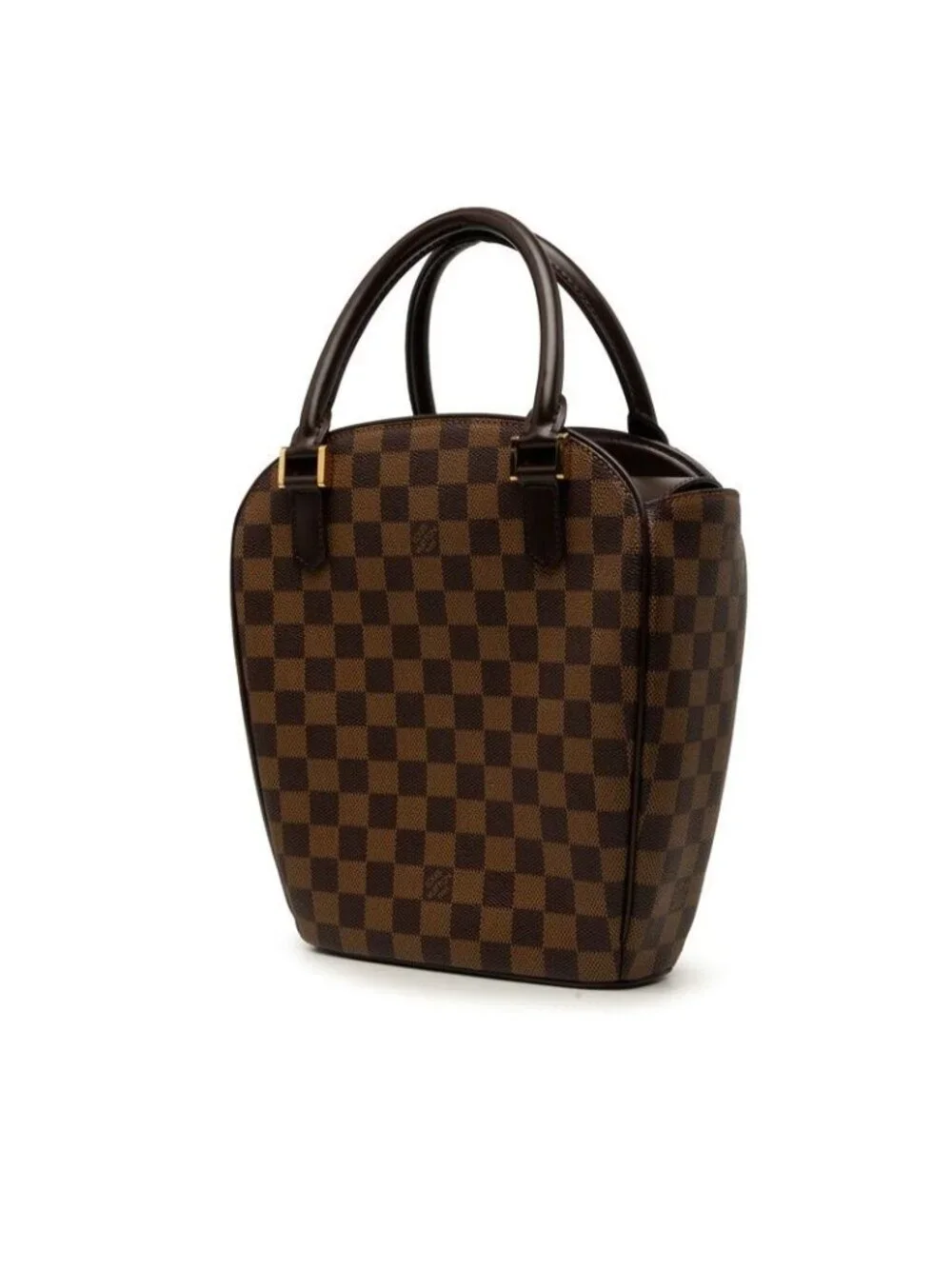 Louis Vuitton Damier Sariasso Handbag Brown Leather